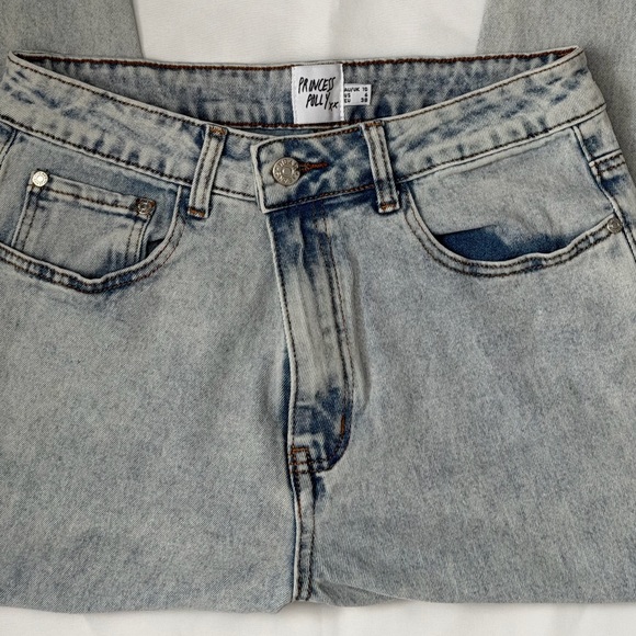 Princess Polly light acid wash jeans Sz 6 - Picture 4 of 5